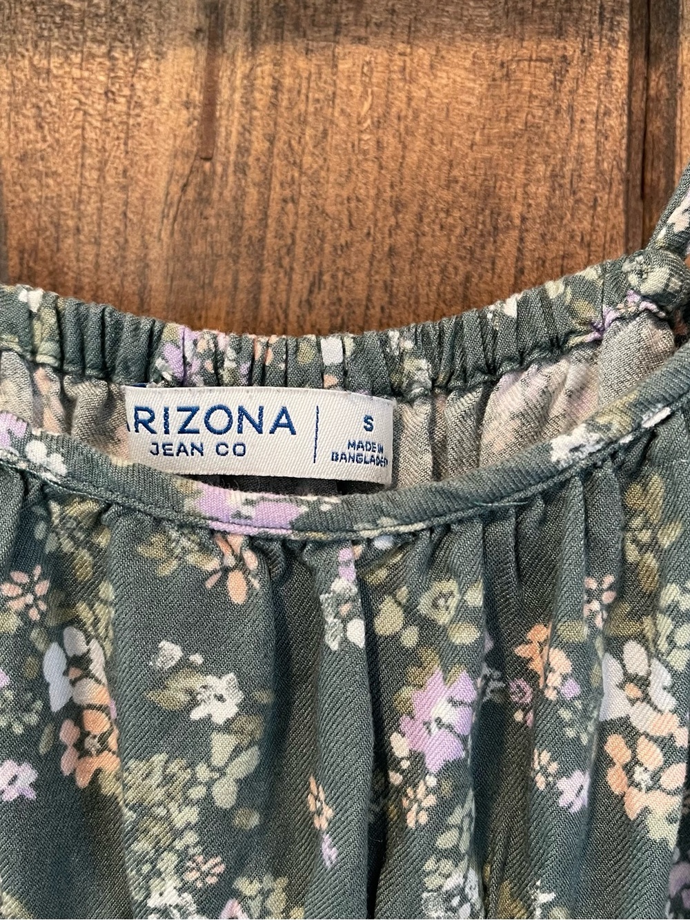Arizona Green Floral Empire Waist Wide Leg Cami Jumpsuit Romper Small - Picture 3 of 10